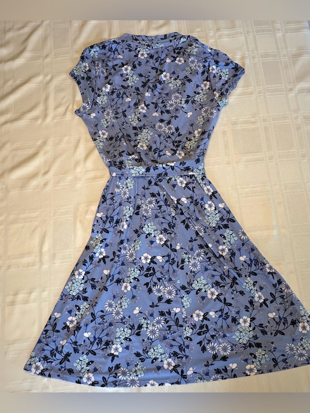 Women’s Liz Claiborne Blue Floral Dress Size Large L - Picture 8 of 8